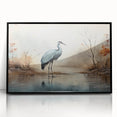 Framed wall art collection featuring elegant heron and egret designs in a sleek black frame, ideal for enhancing modern decor with nature-inspired elegance.