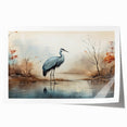 Elegant wall art showcasing a heron and egret design, featuring vibrant colors and intricate details, perfect for enhancing home decor in any setting.