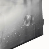 Close-up of a stunning wall art collection featuring a heron and egret design, printed on acrylic glass, showcasing vivid colors and intricate details perfect for home decor.