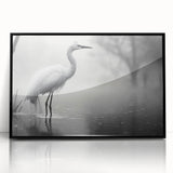 Framed wall art collection featuring elegant heron and egret designs, set in black frame; perfect for enhancing home decor with nature-inspired aesthetics.