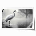 Elegant wall art collection showcasing a heron and egret design, featuring delicate illustrations of birds in soft colors, perfect for home decor.