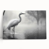 Elegant heron and egret wall art collection on stretched canvas, showcasing serene birds in vibrant colors, perfect for enhancing home decor with nature-inspired aesthetics.