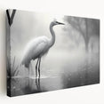 Heron and egret wall art collection on stretched canvas, showcasing vibrant colors and intricate details, ideal for nature enthusiasts and home decor.