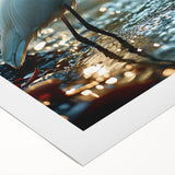 Elegant rolled canvas wall art showcasing a serene heron and egret design, perfect for nature lovers. Features vibrant colors and intricate details, ideal for home decor.