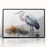 Framed wall art collection showcasing a black acrylic design featuring elegant herons and egrets, perfect for modern home decor. Ideal for bird lovers and nature enthusiasts.