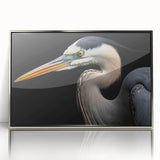 Framed wall art collection featuring elegant heron and egret designs in silver tones, perfect for home decor enhancing nature themes. Great for living rooms or offices.