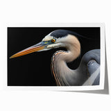 Elegant wall art print featuring a heron and egret design, showcasing intricate details and soft colors, perfect for enhancing home decor aesthetics.