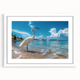 Framed wall art collection featuring elegant heron and egret designs in a white mat. Perfect for enhancing home decor with a touch of nature-inspired elegance.