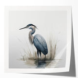 Elegant wall art collection featuring a heron and egret design on a glossy canvas, perfect for enhancing modern home decor with nature-inspired aesthetics.