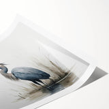 Elegant rolled print showcasing herons and egrets in a serene natural setting, ideal for enhancing home decor with a touch of wildlife artistry. The vibrant colors and intricate details make it a perfect addition to any art collection.