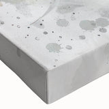 Close-up view of a stretched canvas featuring a vibrant heron and egret design, showcasing intricate details and vivid colors, perfect for enhancing home decor.