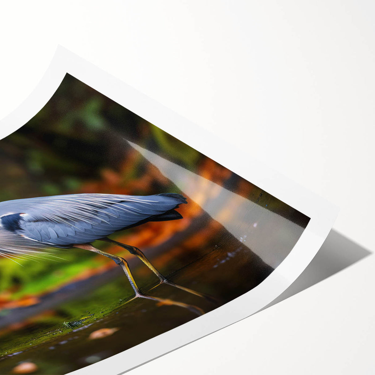 Elegant wall art featuring a heron and egret design, showcasing delicate brushstrokes and vibrant colors, ideal for nature-inspired decor and bird lovers.