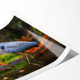 Elegant wall art featuring a heron and egret design, showcasing delicate brushstrokes and vibrant colors, ideal for nature-inspired decor and bird lovers.
