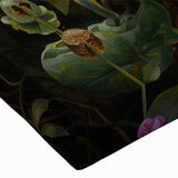 Close-up of a vibrant wall art design showcasing herons and egrets on stretched canvas, emphasizing intricate details and rich colors, perfect for nature lovers.