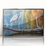 Framed wall art collection featuring elegant heron and egret designs in silver acrylic, perfect for modern decor. Ideal for nature lovers and home embellishment.