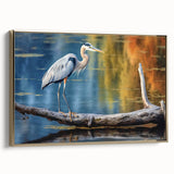 Framed wall art collection showcasing elegant heron and egret designs in gold, adding a touch of sophistication to modern interiors. Perfect for nature lovers and home decor enthusiasts.