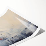 Elegant rolled wall art print featuring a heron and egret design, showcasing vibrant colors and intricate details, ideal for enhancing home decor.