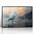 Framed wall art collection showcasing elegant heron and egret designs in black acrylic, perfect for enhancing modern home decor with nature-inspired elegance.