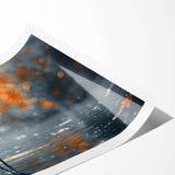 Heron and egret wall art design in vibrant colors, showcasing elegant birds in a natural setting, perfect for enhancing home decor. Rolled print for easy framing.