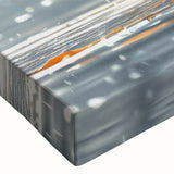 Close-up of a vibrant heron and egret design wall art canvas featuring intricate details and rich colors, ideal for enhancing modern home decor.