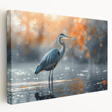 Elegant heron and egret wall art collection on stretched canvas, showcasing vibrant colors and intricate details, perfect for enhancing home decor.
