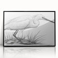 Framed wall art collection showcasing elegant herons and egrets in a serene nature scene, featuring a sleek black frame and vibrant colors to enhance any decor.