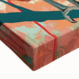 Elegant close-up of a stretched canvas artwork depicting a heron and egret in a serene natural setting, showcasing vivid colors and intricate detailing, perfect for enhancing home decor.