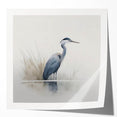 Elegant wall art showcasing a heron and egret design, printed on glossy canvas with vibrant colors, perfect for enhancing modern home decor.