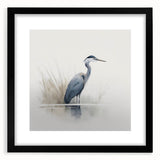 Elegant wall art featuring a black-framed design with herons and egrets, ideal for enhancing home decor with a nature-inspired aesthetic, perfect for bird lovers.
