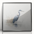 Framed wall art featuring a stylish design of a heron and egret, showcasing vibrant colors and intricate details, perfect for enhancing modern home decor.