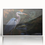 Framed wall art collection featuring elegant heron and egret designs in a serene white frame, perfect for enhancing modern home decor. Bright colors and intricate details create a captivating nature-inspired focal point.