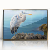 Framed wall art collection featuring elegant heron and egret designs in gold-accented acrylic, ideal for enhancing modern home decor with a touch of nature.