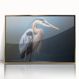 Framed wall art collection featuring elegant heron and egret designs in a gold-accented frame, showcasing vibrant colors and intricate details, perfect for enhancing modern decor.