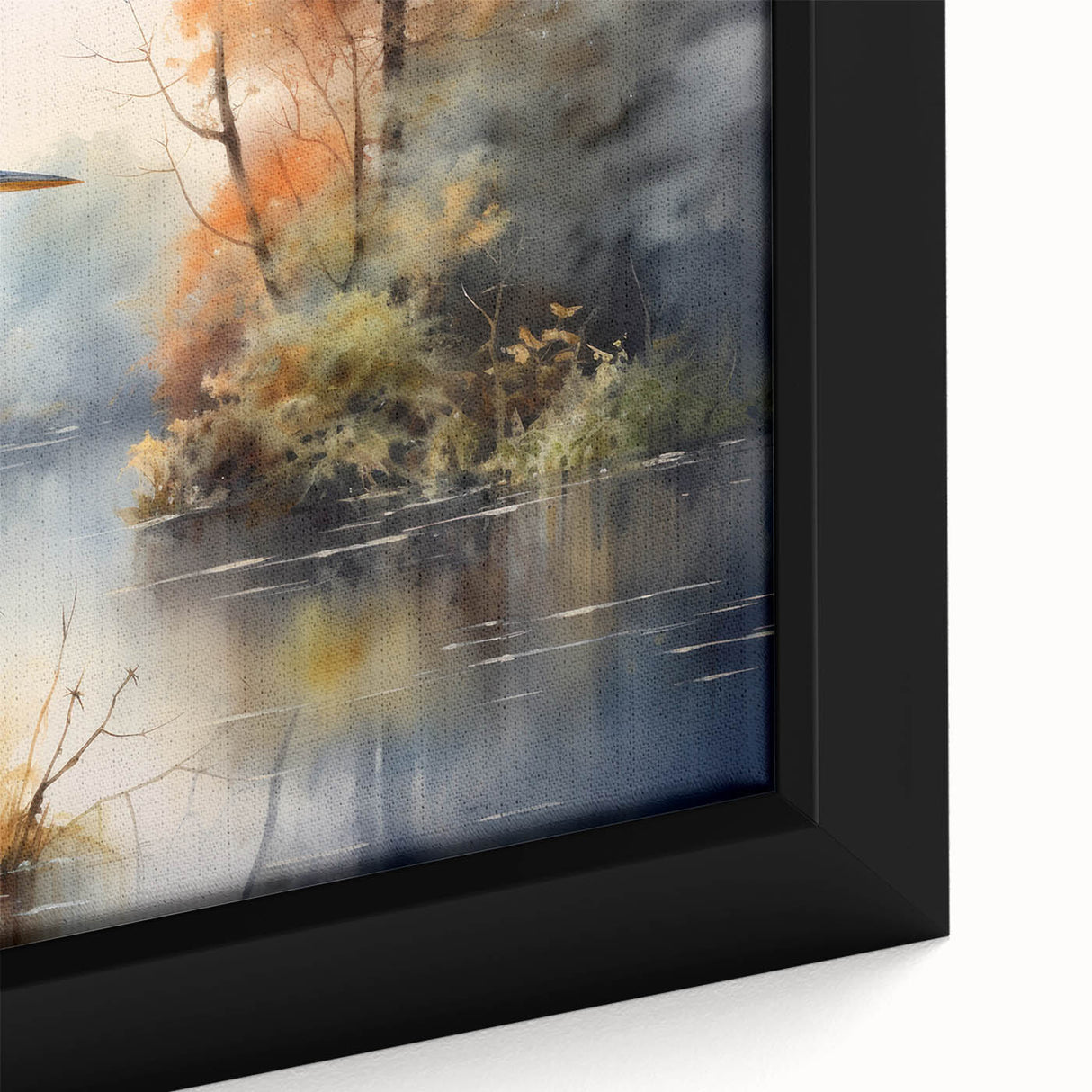 Framed canvas wall art featuring a close-up design of elegant herons and egrets amidst natural greenery, perfect for enhancing home decor with a serene touch.
