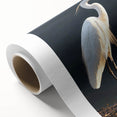 Elegant rolled canvas featuring a heron and egret design in a serene natural setting, ideal for enhancing home decor with a touch of wildlife artistry. Perfect for nature lovers and art enthusiasts seeking unique wall decor.
