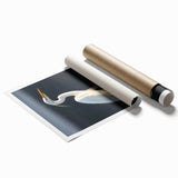 Heron and egret wall art print featuring intricate, colorful bird designs on a textured background, ideal for home decor and nature enthusiasts.