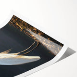 Elegant wall art print featuring a serene heron and egret design, showcasing vibrant colors and intricate details, perfect for enhancing home decor.