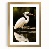 Elegant gold-framed wall art collection featuring herons and egrets in a serene nature scene, perfect for enhancing home decor with a touch of sophistication.
