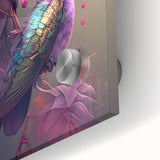 Close-up of a vibrant hummingbird wall art piece on acrylic glass, showcasing intricate details and vivid colors, perfect for modern home decor. Ideal for nature enthusiasts and art lovers alike.