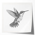 Vibrant hummingbird wall art print showcasing intricate designs in vivid colors, ideal for home decor. Perfect for nature lovers and art enthusiasts.