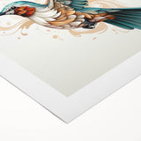 Vibrant rolled canvas wall art featuring a colorful hummingbird design, showcasing intricate details and rich colors, ideal for enhancing home decor.