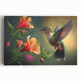 Vibrant hummingbird wall art collection on stretched canvas, showcasing intricate designs and vivid colors, ideal for enhancing home decor and creating a lively atmosphere.