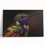 Vibrant hummingbird wall art collection featuring colorful, intricately designed stretched canvas, perfect for enhancing home decor with nature-inspired aesthetics. Emphasizes the beauty of birds in flight, ideal for art enthusiasts.