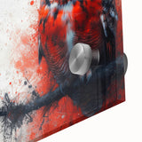 Close-up of a beautifully detailed acrylic glass wall art piece featuring a vibrant owl design, showcasing intricate patterns and rich colors, perfect for home decor.