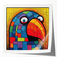 Colorful wall art collection featuring various parrot designs on a glossy canvas, ideal for adding a vibrant touch to home decor or bird-themed spaces.