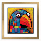 Framed wall art collection featuring vibrant parrot designs in gold accents, perfect for enhancing home decor with a tropical flair. Ideal for bird lovers and art enthusiasts.
