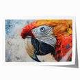 Colorful rolled print of a parrot-themed wall art design, showcasing vibrant birds in a tropical setting, ideal for interior decor accents. Perfect for bird lovers and art enthusiasts, this eye-catching piece adds a lively touch to any space.