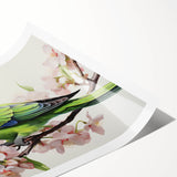 Vibrant rolled print showcasing a colorful collection of parrot designs, perfect for home decor, featuring detailed illustrations and a playful tropical theme. Ideal for bird lovers and art enthusiasts looking to enhance their space with nature-inspired wall art.