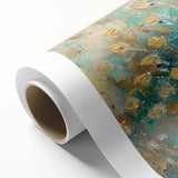 Vibrant rolled canvas showcasing a peacock design, featuring intricate details and vivid colors, ideal for enhancing home decor with a touch of elegance.
