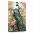 Elegant peacock design wall art collection displayed in acrylic glass, showcasing vibrant colors and intricate details, perfect for enhancing home decor.